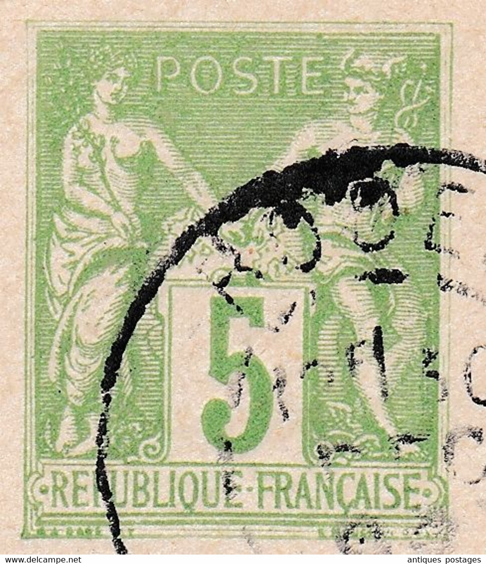 Enveloppe 1899 Entier Postal Type Sage 5 Centimes Rodez Aveyron - Sobres Tipos Y TSC (antes De 1995)