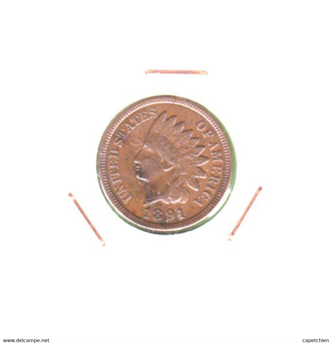 ETATS - UNIS / ONE CENT / 1891 - 1859-1909: Indian Head