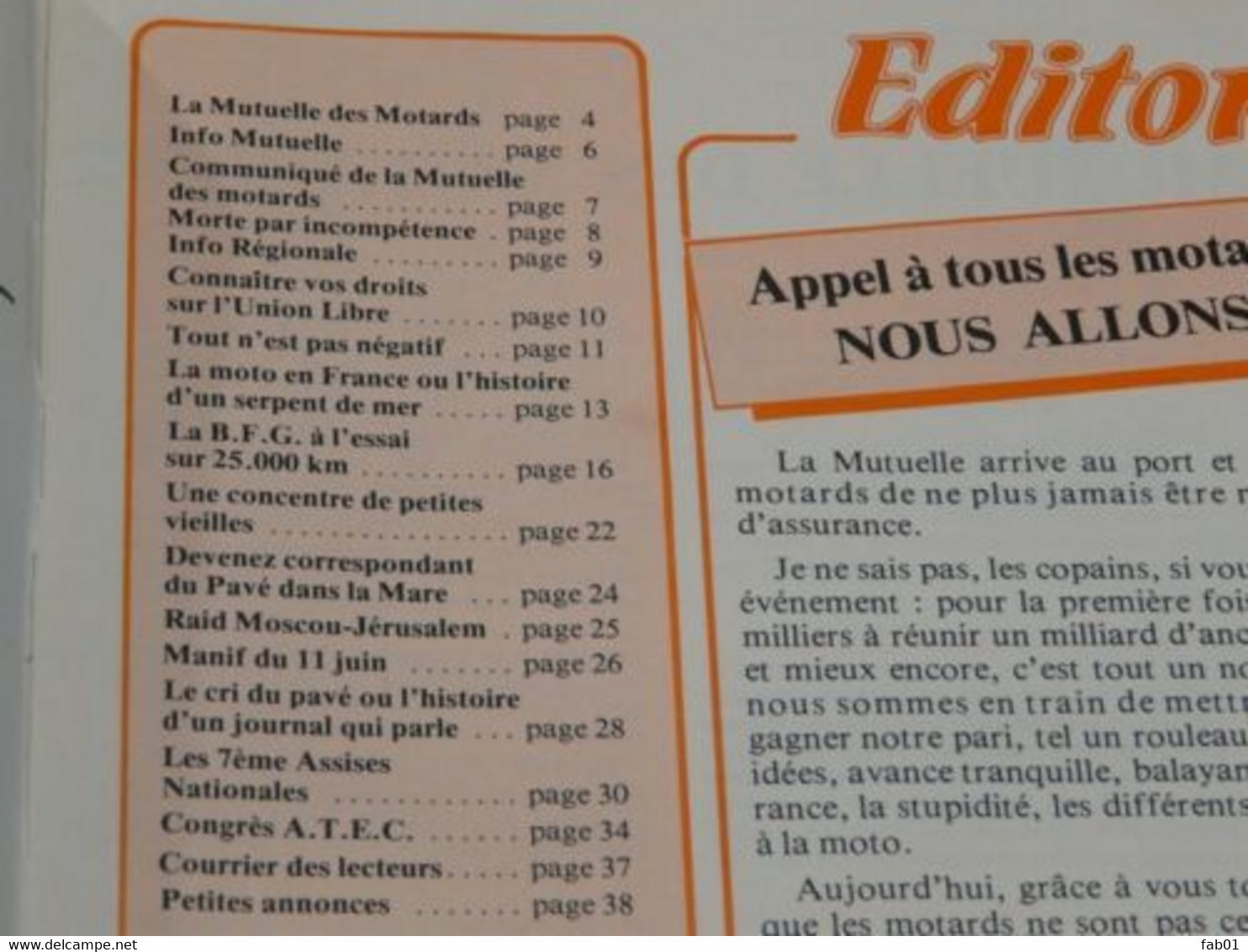 Moto,Le Pavé Dans La Mare Juin 1983 N°=1 - 1950 à Nos Jours