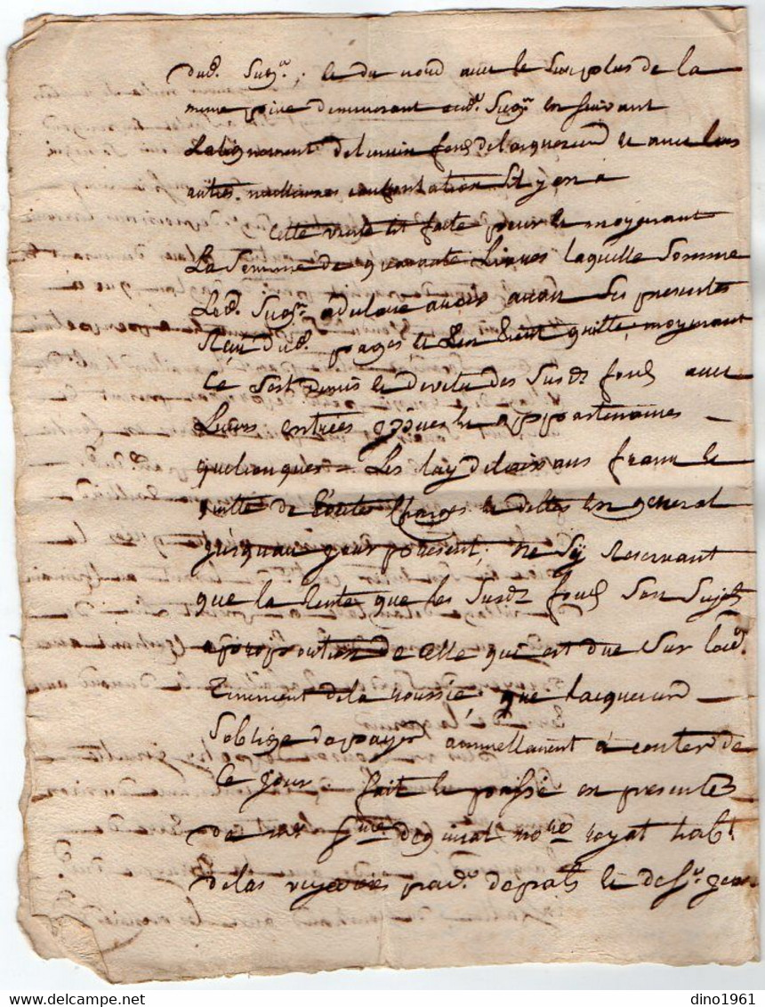 VP18.187 - Cachet De Généralité BORDEAUX - Acte De 1786 Concernant Le Seigneur De PAULIAC - Algemene Zegels