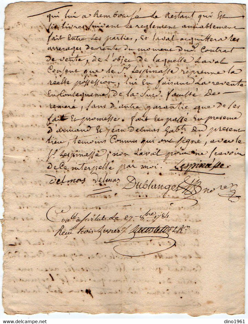 VP18.188 - Cachet De Généralité BORDEAUX - 2 Actes De 1740 Concernant Mr Jean Baptiste LESPINASSE Maître En Chirurgie - Gebührenstempel, Impoststempel