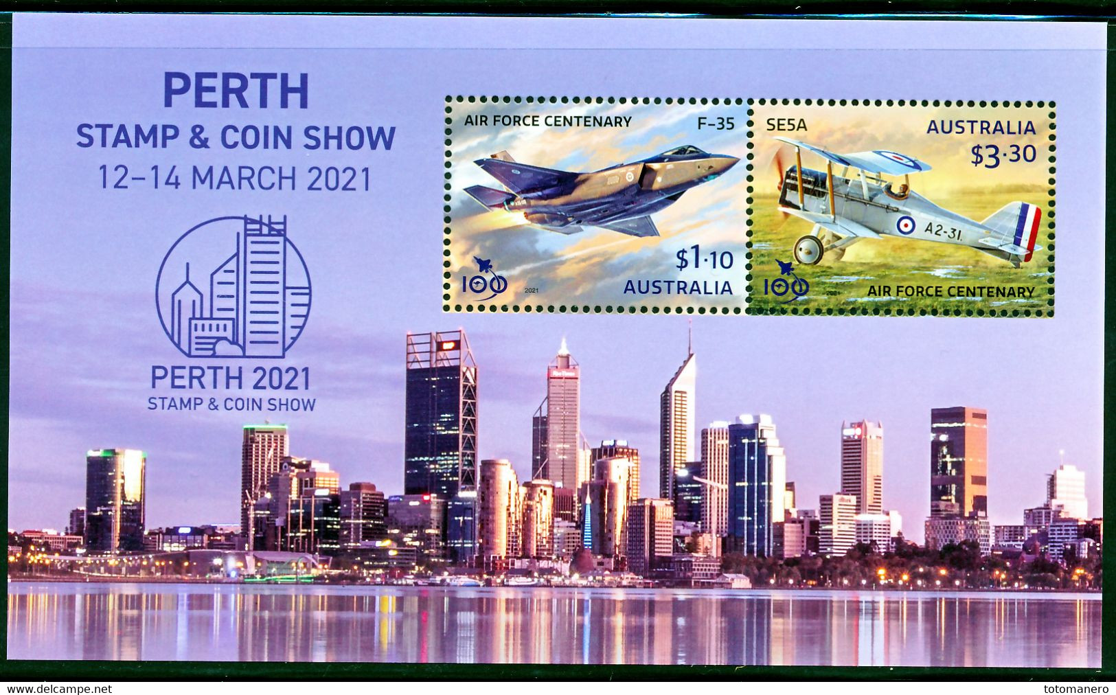 AUSTRALIA 2021 - PERTH STAMP & COIN SHOW MINISHEET** - Ungebraucht