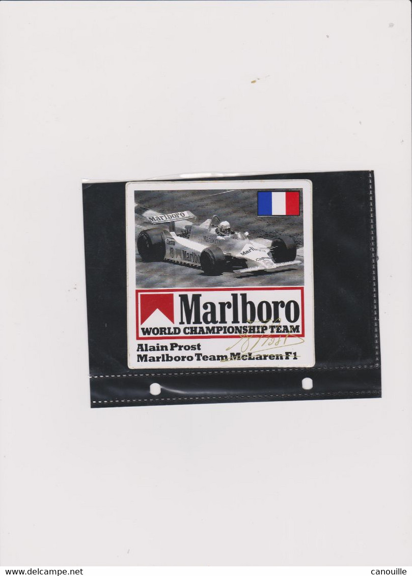 Sticker Marlboro Alain Prost Team Mc Laren - Automobile - F1