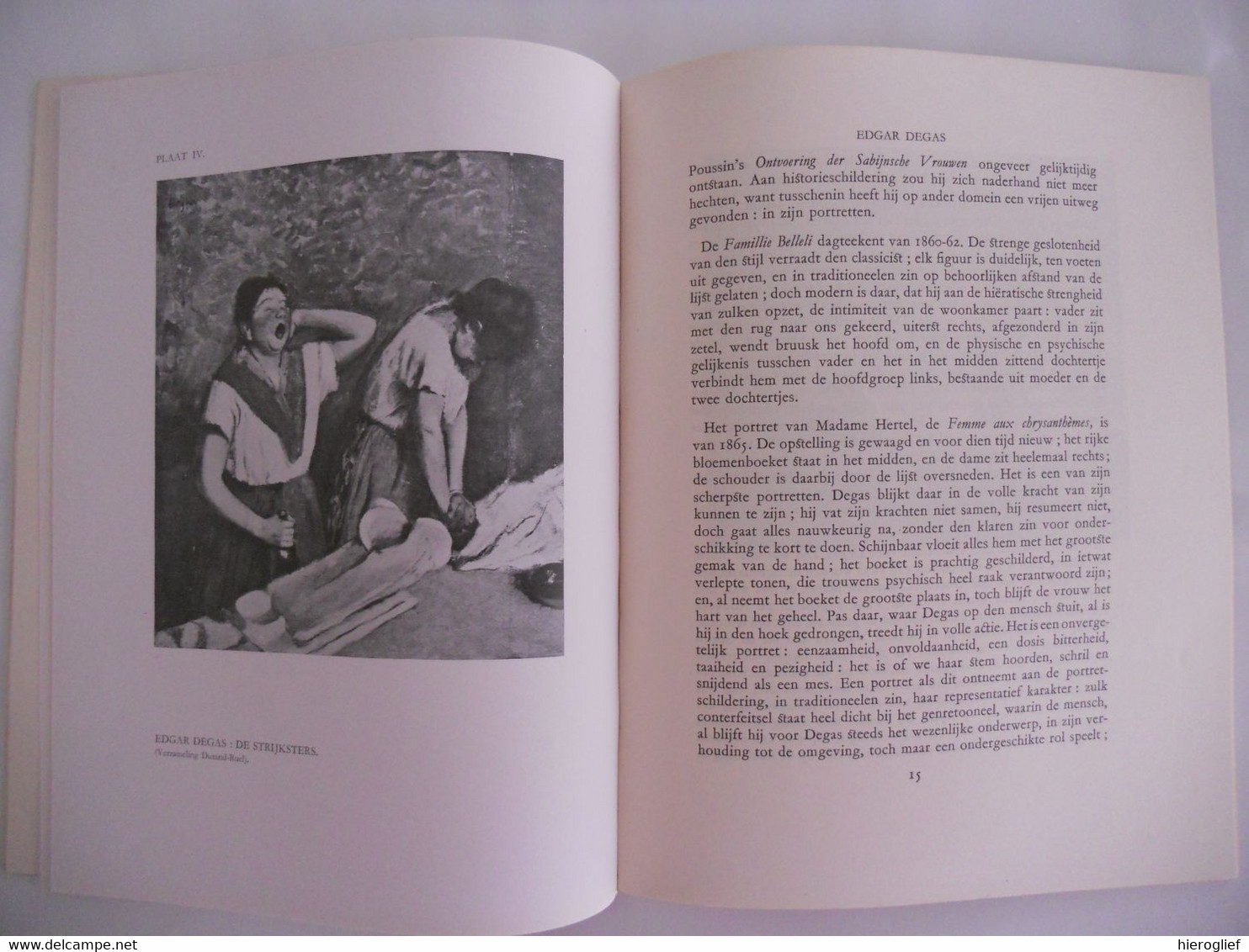 EDGAR DEGAS Door Walter Vanbeselaere Paris Franse Impressionistisch Kunstschilder Beeldhouwer Edgard - Histoire