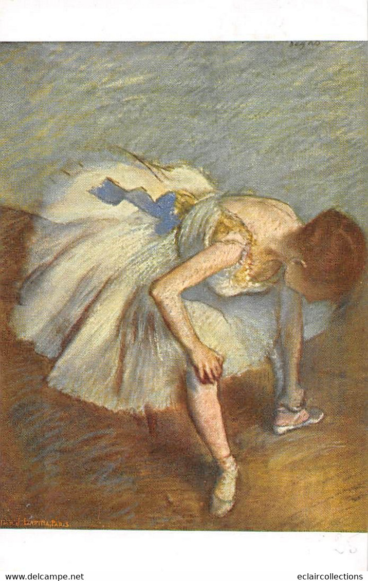 Thème:   Danse Classique  Danseuse Nouant Ses Chaussons. Reproduction Du Musée Du Luxembourg   (voir Scan) - Danse