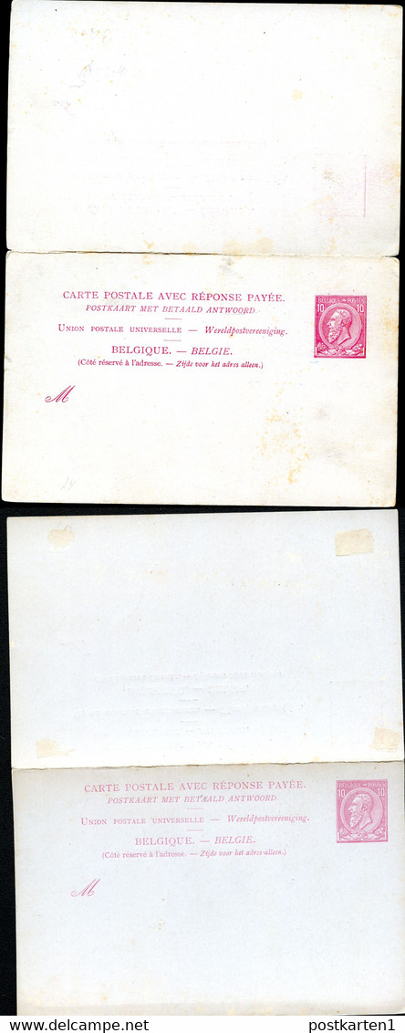 Belgique Cartes Postales Avec Réponse SBLP #22 I+II Mi.P25+28 Neuf 1887-91 - Cartoline 1871-1909