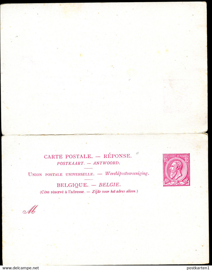 Belgique Cartes Postales Avec Réponse SBLP #22 I+II Mi.P25+28 Neuf 1887-91 - Cartoline 1871-1909