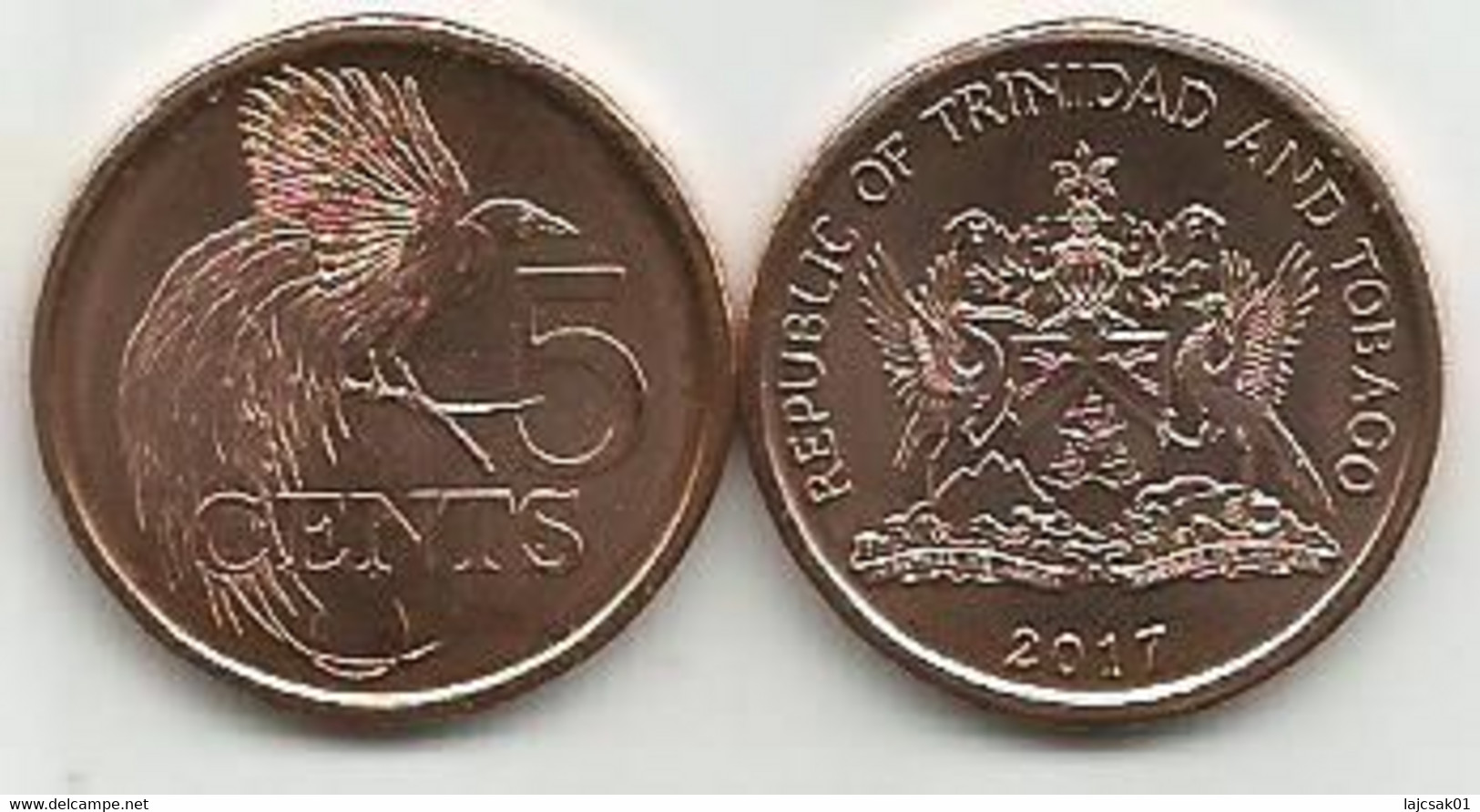 Trinidad And Tobago 5 Cents 2017. High Grade - Trinidad & Tobago