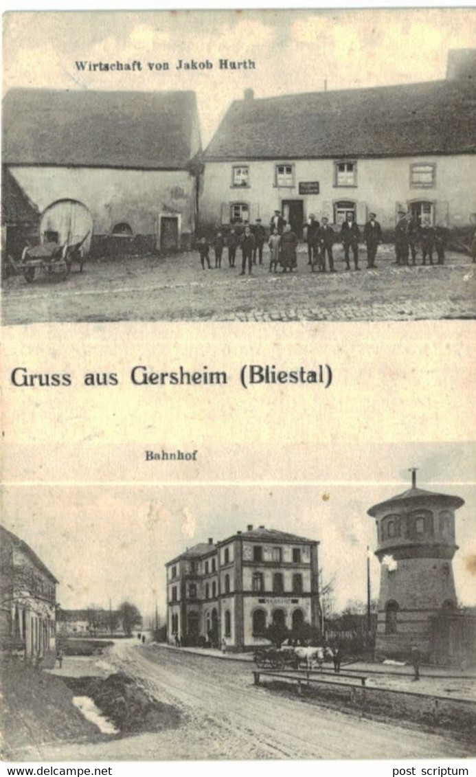 Allemagne - Gruss Aus Gersheim Wirschaft Von Jakob Harth - Bahnhof - Saarpfalz-Kreis