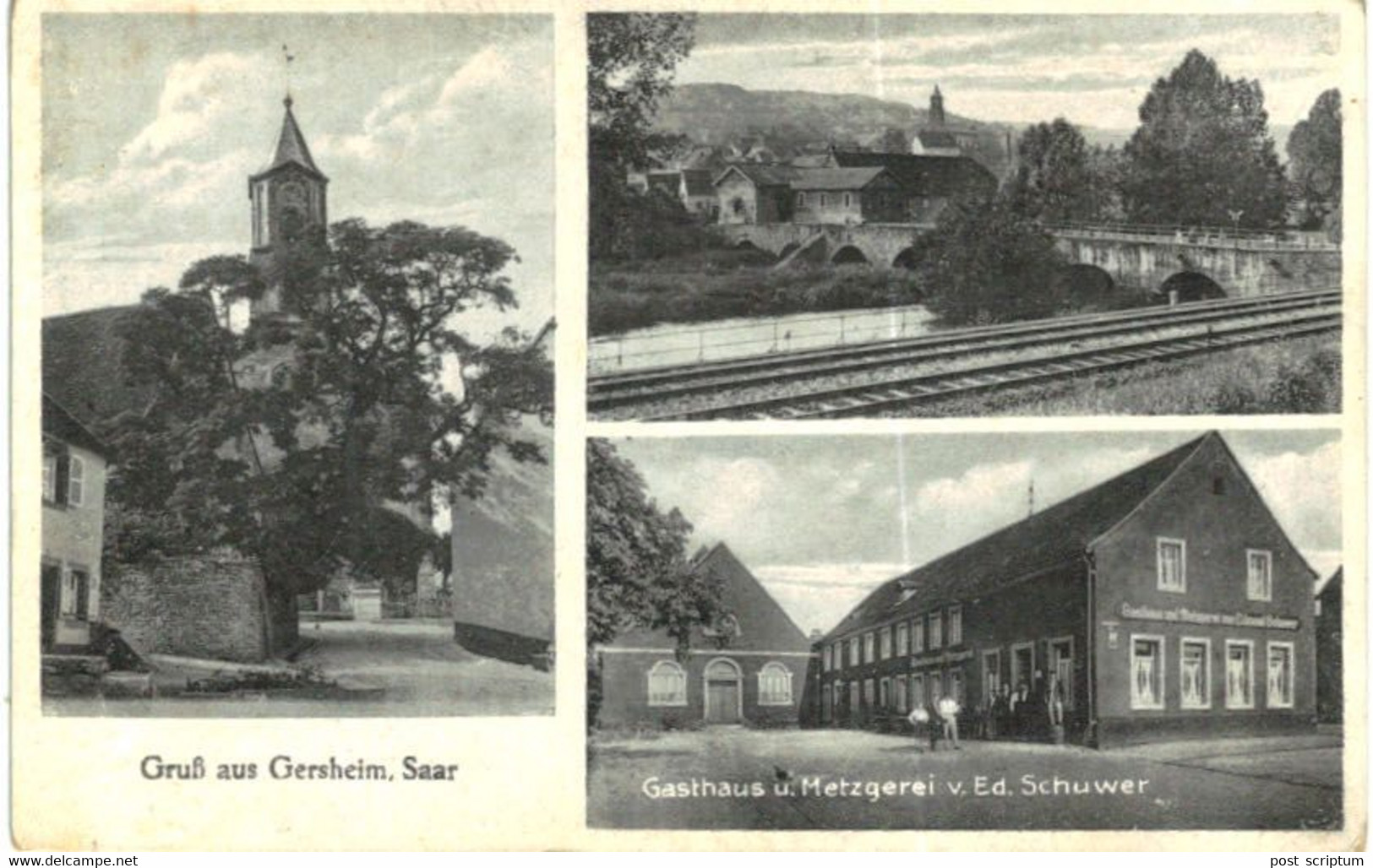 Allemagne - Gruss Aus Gersheim Gasthaus Und Metzerei Schuwer - Saarpfalz-Kreis