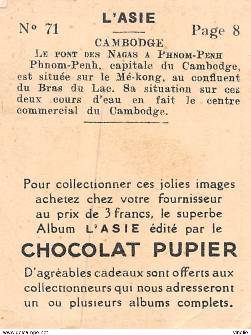 P-21-PLT-1676 : CAMBODGE. PHNOM-PENH. IMAGE DU CHOCOLAT PUPIER - Cambodge