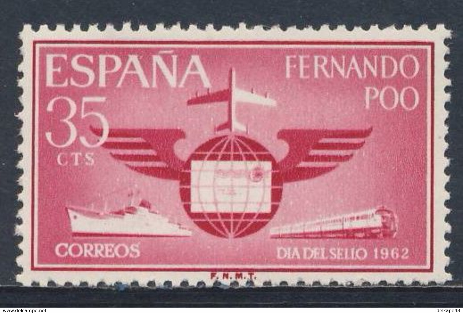 Fernando Poo Espana 1962 Mi 207 YT 203 SG 252 * MH - Briefbeförderung / Mail Transport - Stamp Day / Tag Der Briefmarke - Post