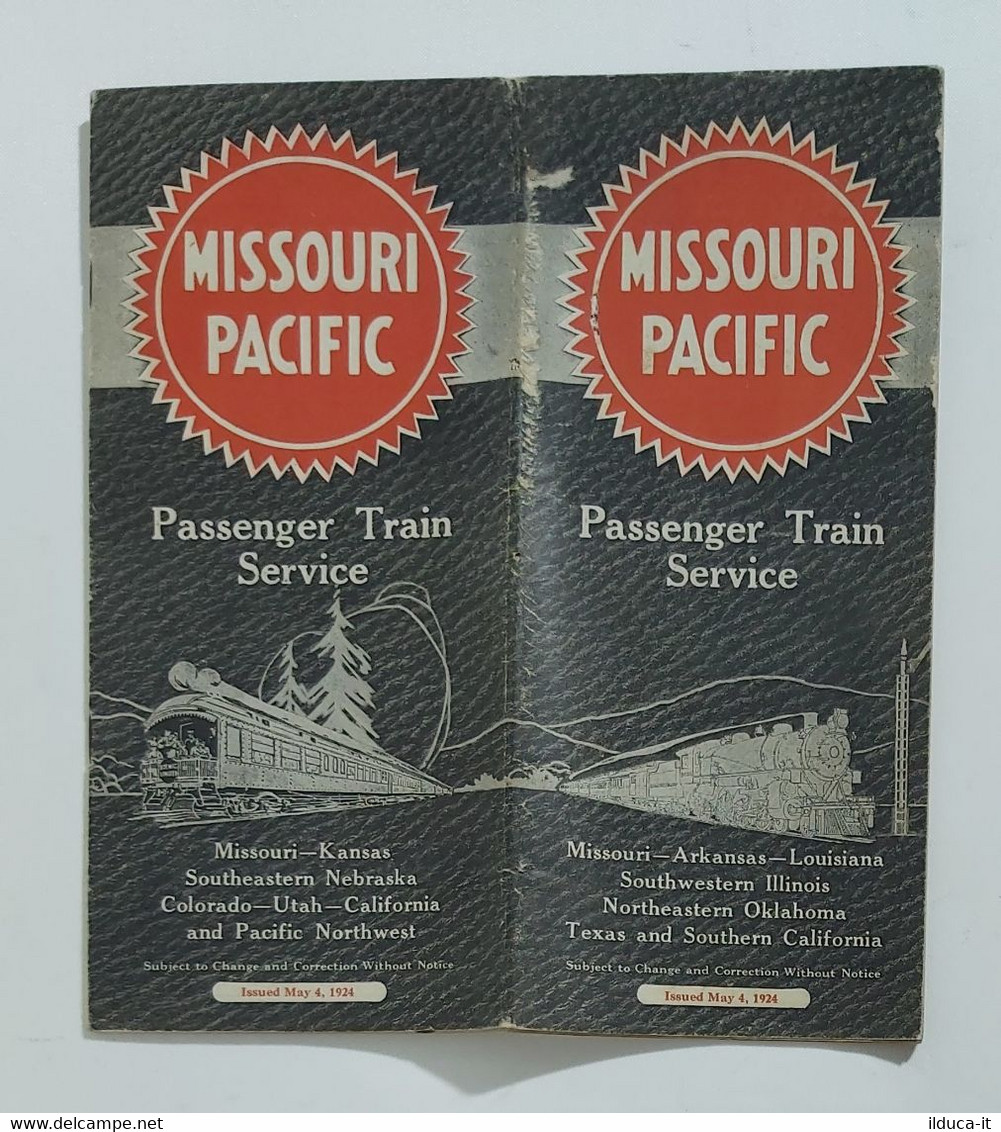 52580 39/ DEPLIANT TURISTICO - Missouri Pacific; Passenger Train Service 1924 - Tourism Brochures