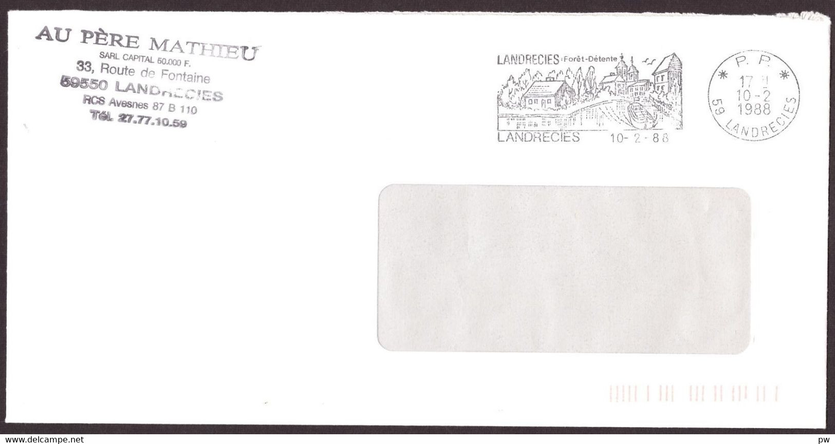 FRANCE '59 LANDRECIES PP' 1988  1 MARQUE POSTALE - 1961-....