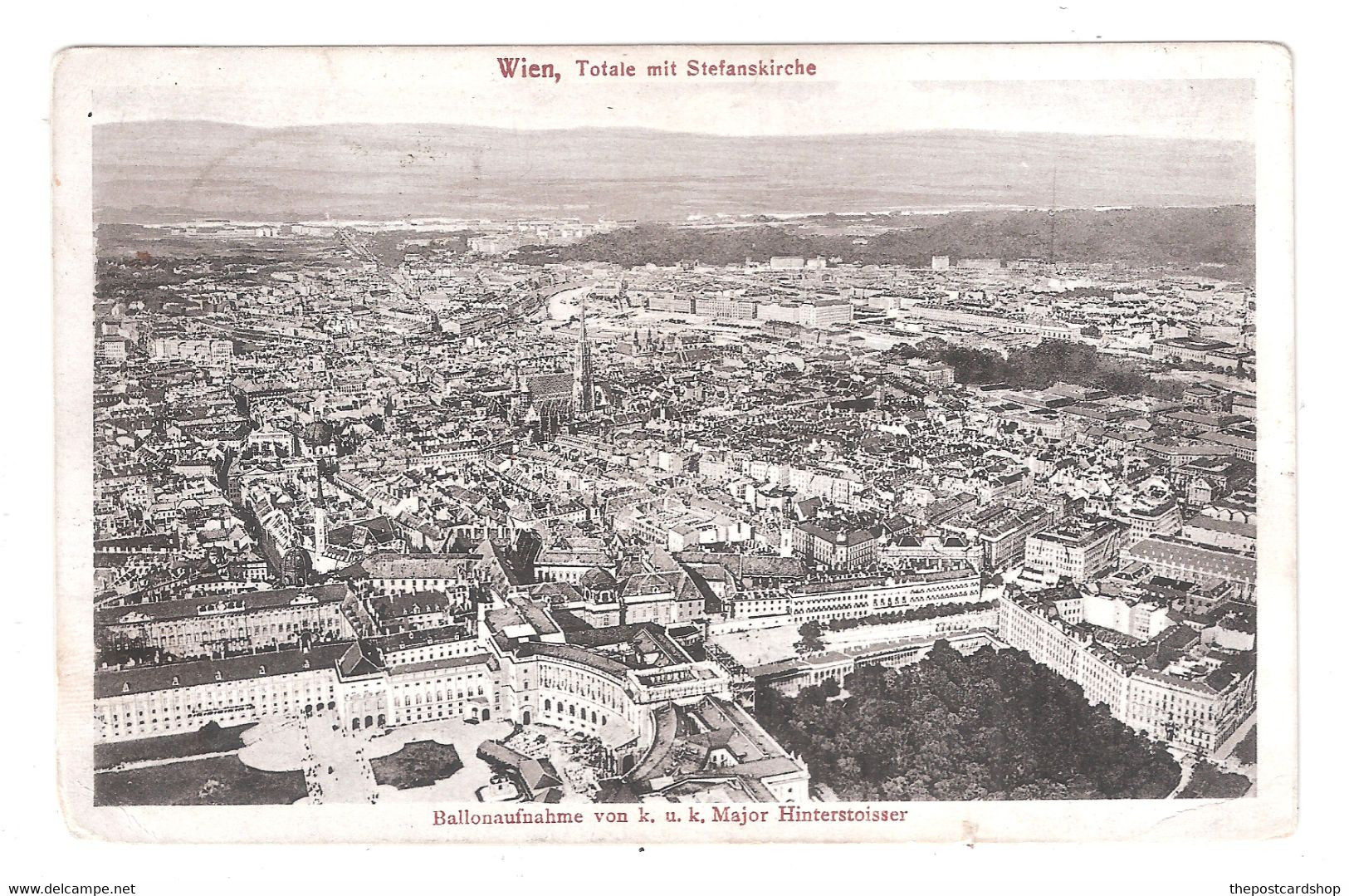 Aerial View From An Air Balloon ? Zepplin ? AUTRICHE.WIEN.TOTALE MIT STEFANSKIRCHE - Autres & Non Classés