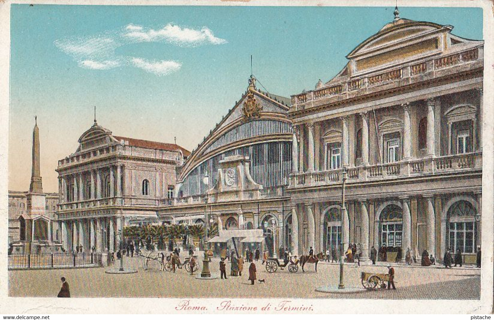 588 – Vintage 1921 – Italia Italy Roma Rome – Stazione Di Termini – Railway Station– Animation – VG Condition - Stazione Termini