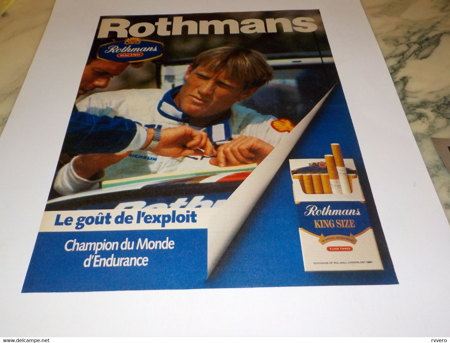 ANCIENNE PUBLICITE LE GOUT DE L EXPLOIT  ROTHMANS 1985 - Automobile - F1