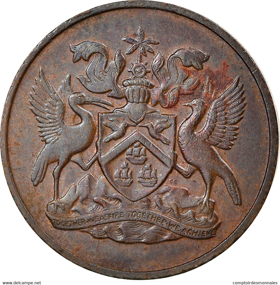 Monnaie, TRINIDAD & TOBAGO, Cent, 1971, Franklin Mint, TTB+, Bronze, KM:1 - Trinidad Y Tobago