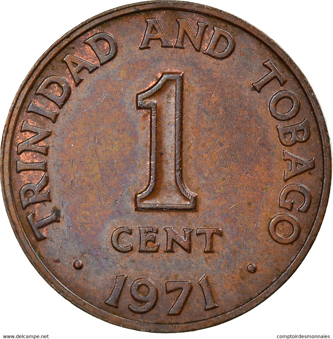 Monnaie, TRINIDAD & TOBAGO, Cent, 1971, Franklin Mint, TTB+, Bronze, KM:1 - Trinidad Y Tobago