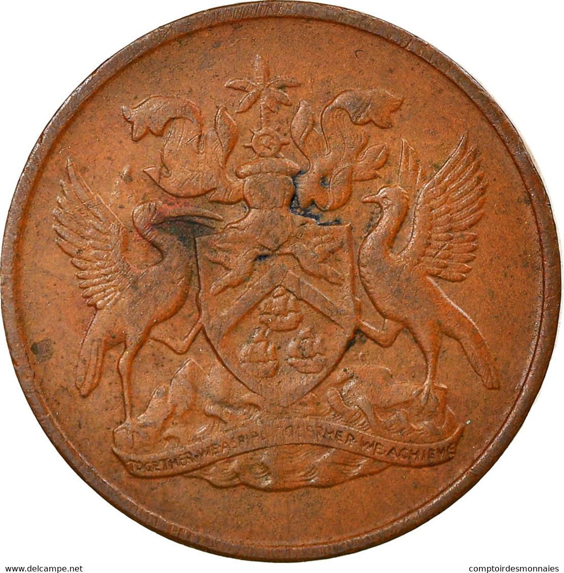 Monnaie, TRINIDAD & TOBAGO, Cent, 1968, Franklin Mint, TTB+, Bronze, KM:1 - Trinidad & Tobago