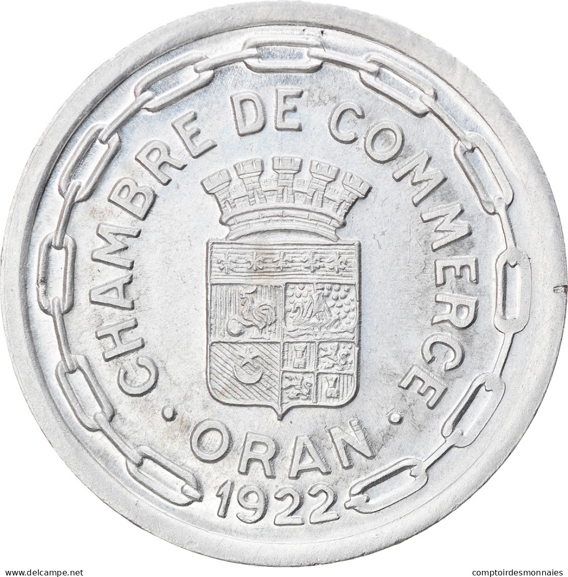 Monnaie, Algeria, Chambre De Commerce, Oran, 25 Centimes, 1922, SPL, Aluminium - Monétaires / De Nécessité