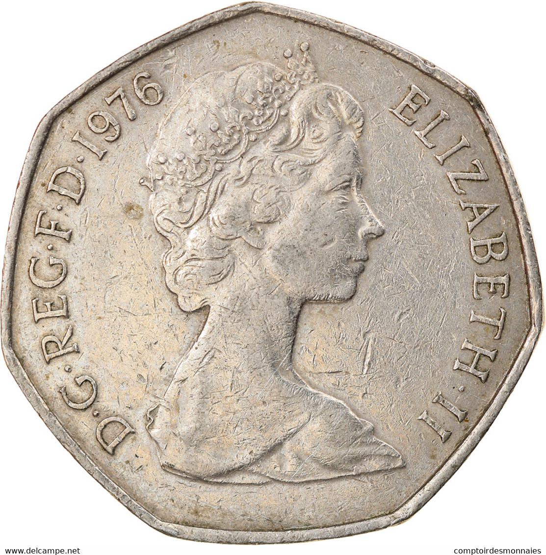 Monnaie, Grande-Bretagne, Elizabeth II, 50 New Pence, 1976, TB, Copper-nickel - 50 Pence