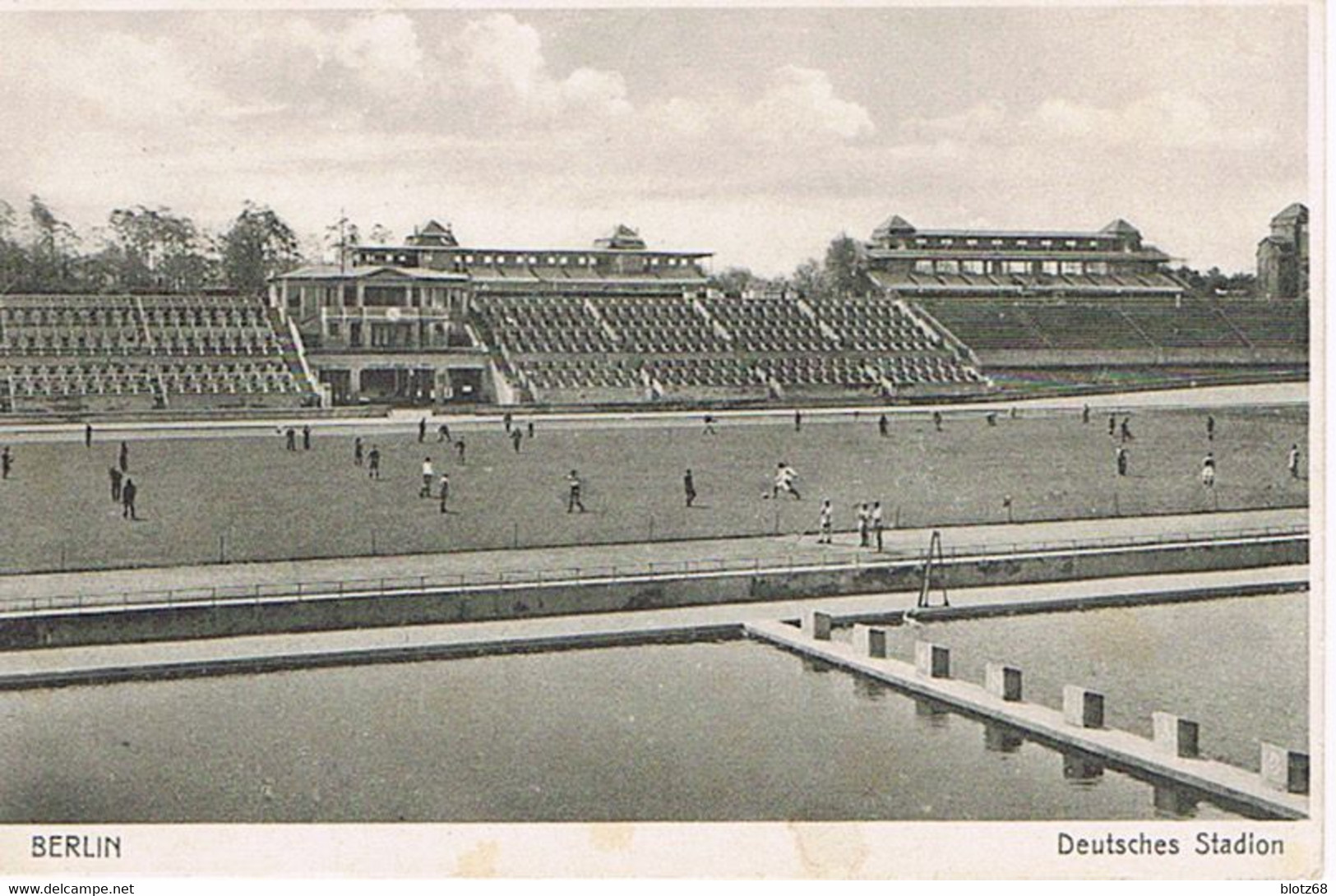 AK:CPA Grunewald  DeutschesStadion Schwimmbassin 100 M Rare - Grunewald