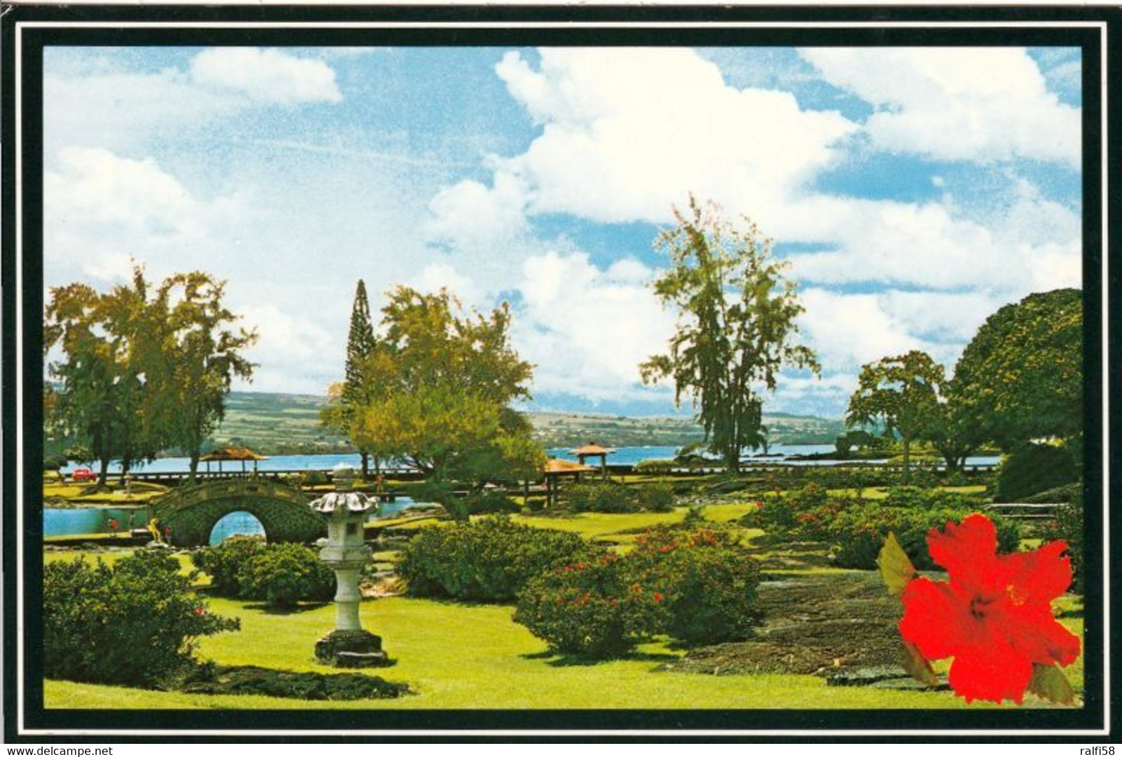 2 AK Hawaii Island - Heute Auch Big Island * Liliuokalani Gardens And Hilo Hawaiian Hotel In Der Hilo Bay * - Big Island Of Hawaii