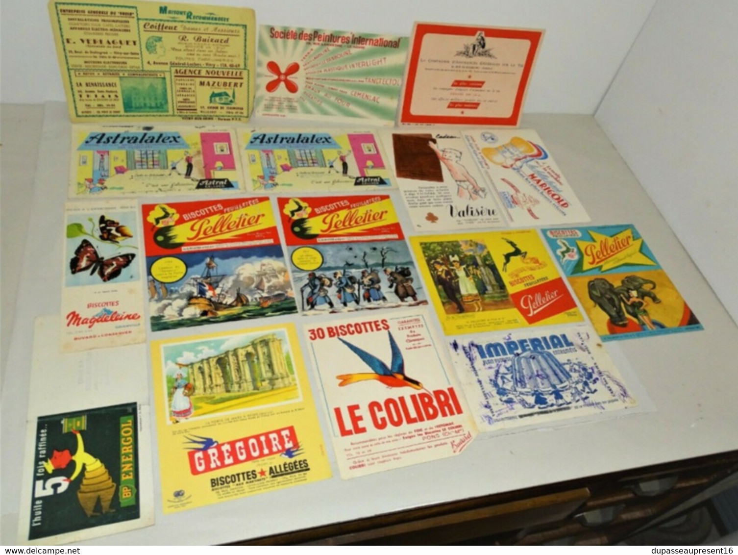 LOT de 59 BUVARDS PUBLICITAIRES ANCIENS PUBLICITES ANCIENNES PUB ANNEES 30/50