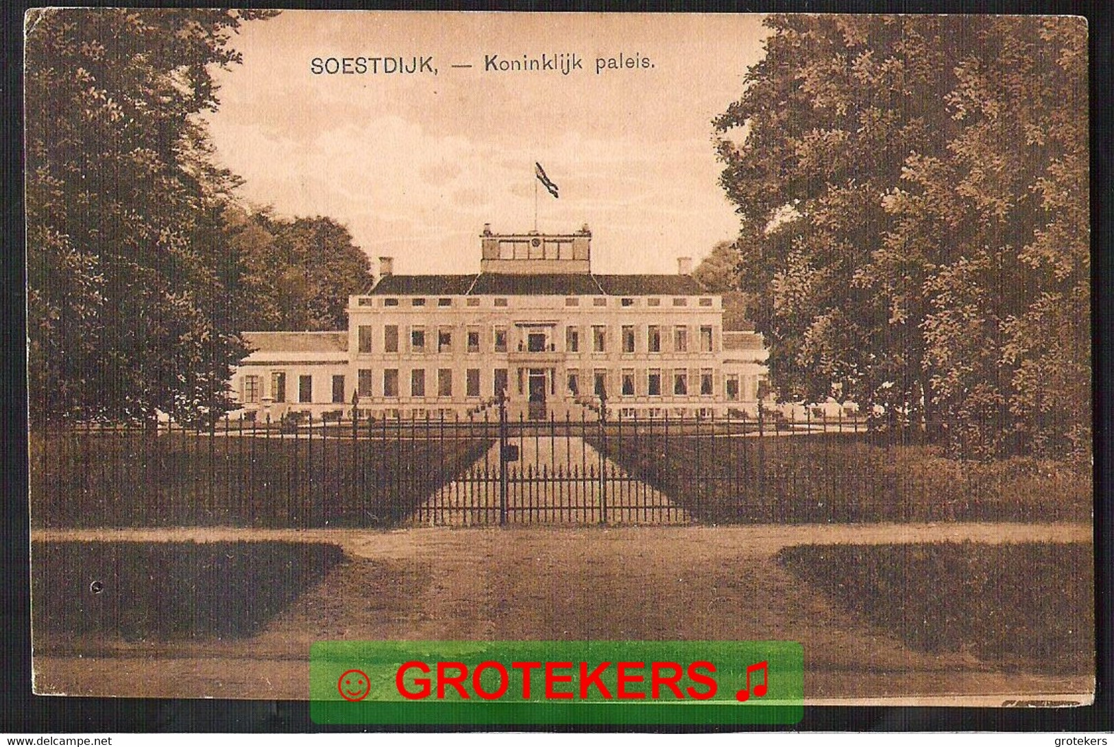 SOESTDIJK Koninklijk Paleis  1921 TREINSTEMPEL   Ambulant - Soestdijk