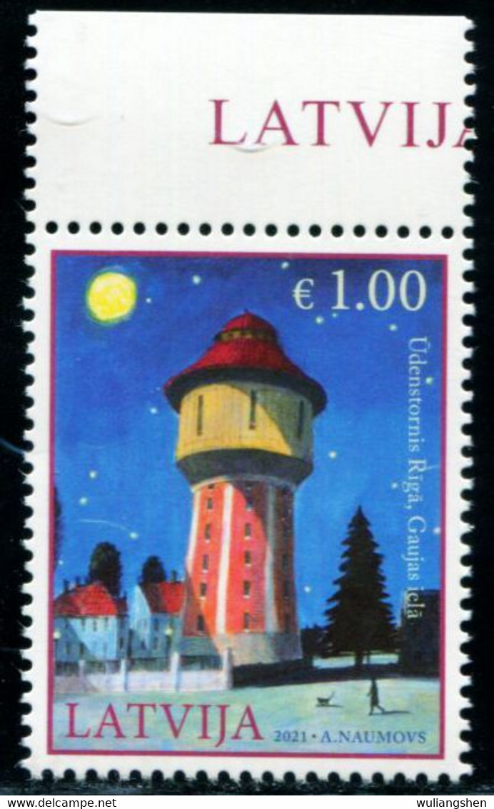 XG1162 Latvia 2021 Lighthouse Building 1V - Lettonia