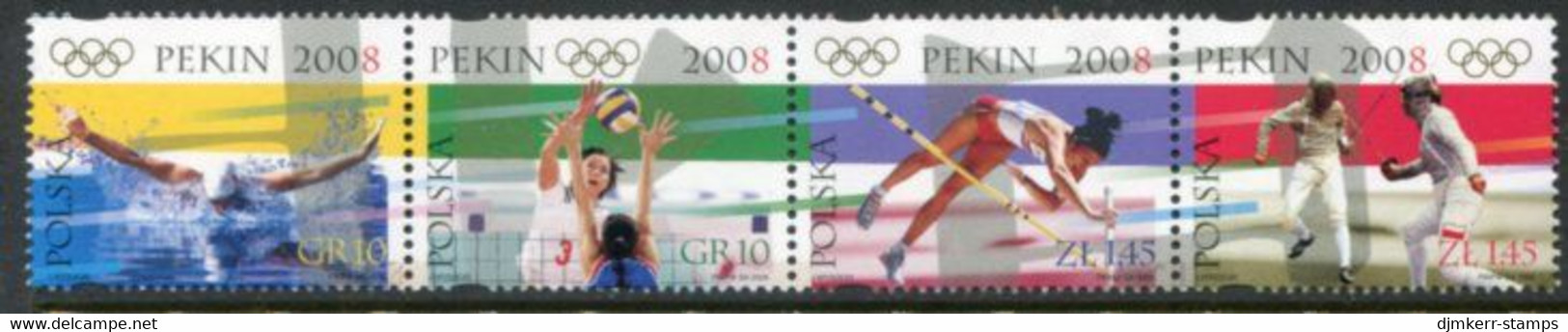 POLAND 2008 Olympic Games, Beijing  MNH / **.  Michel 4368-71 - Ongebruikt