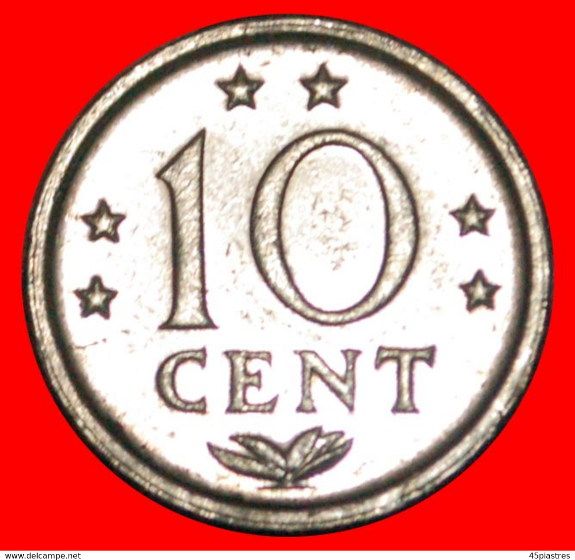 * BEATRIX (1980-2013): NETHERLANDS ANTILLES ★ 10 CENTS 1983 MINT LUSTRE! LOW START ★ NO RESERVE! - Niederländische Antillen