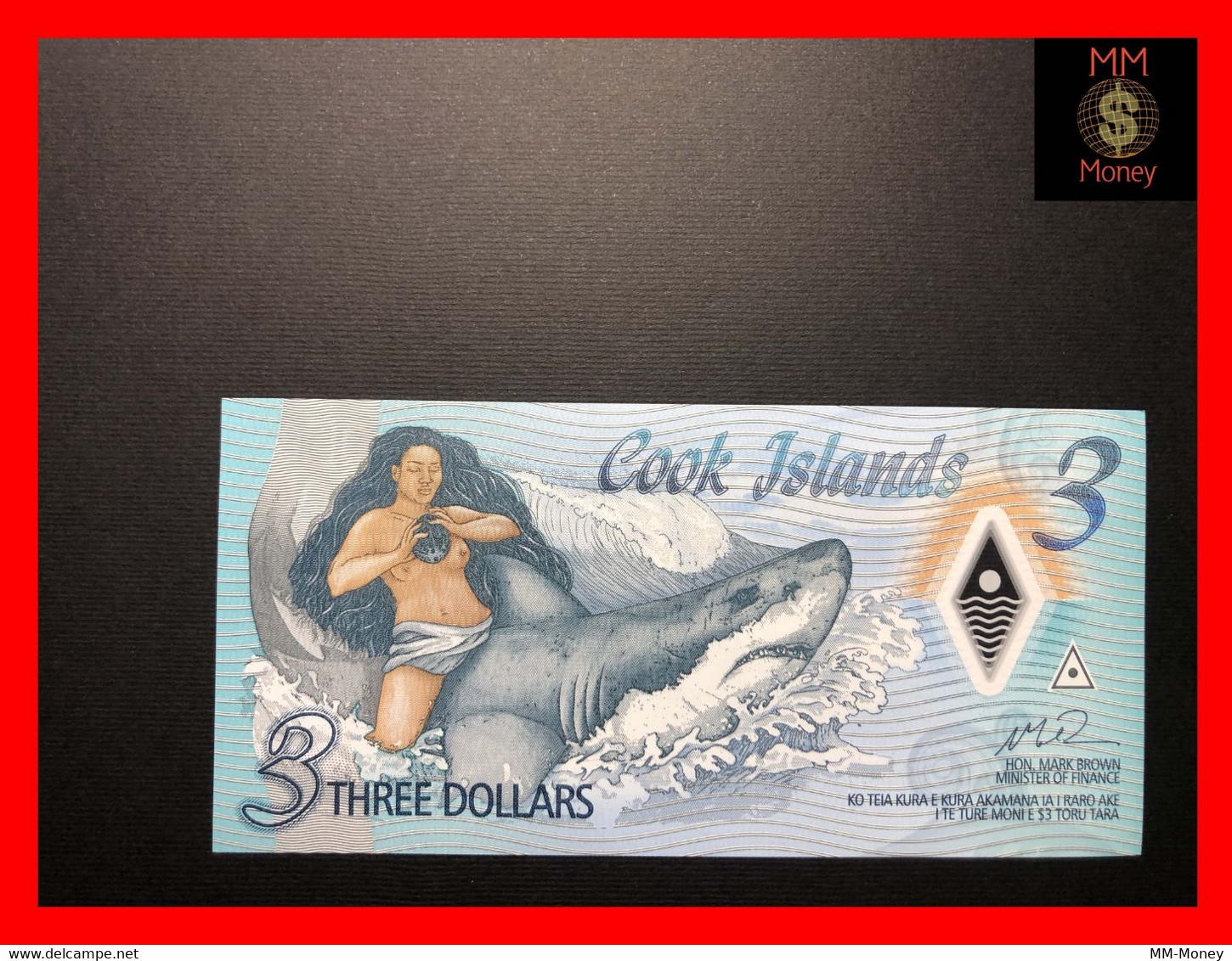 COOK 3 $   2021   P.  New    *commemorative*   Polymer    UNC - Cook Islands