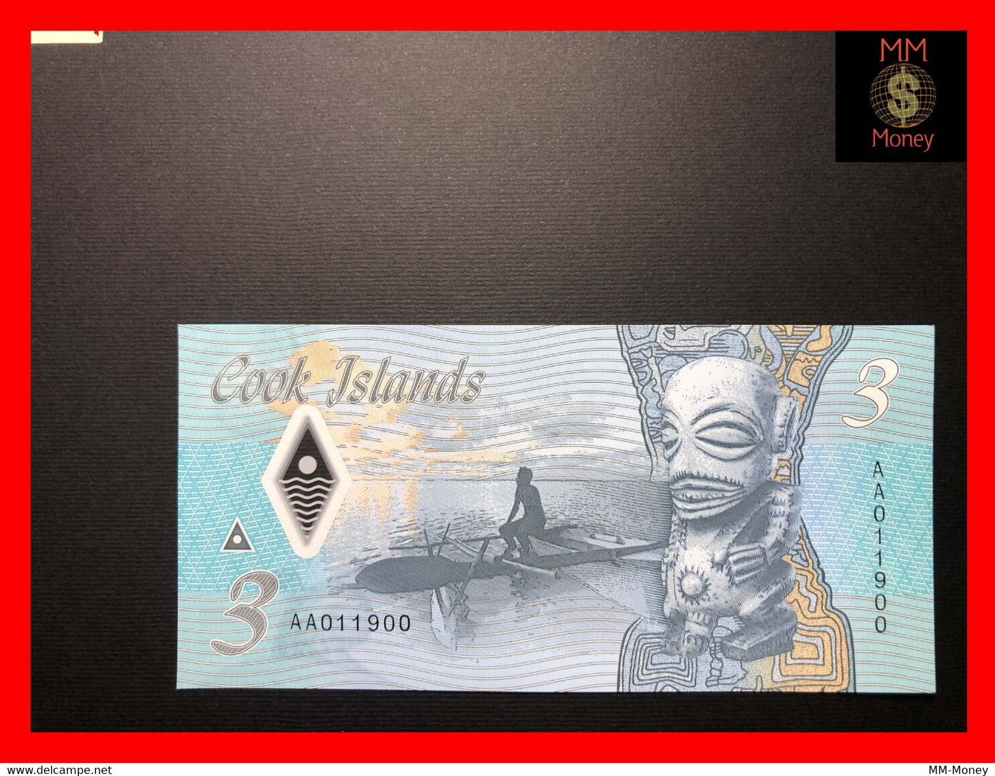 COOK 3 $   2021   P.  New    *commemorative*   Polymer    UNC - Cook Islands