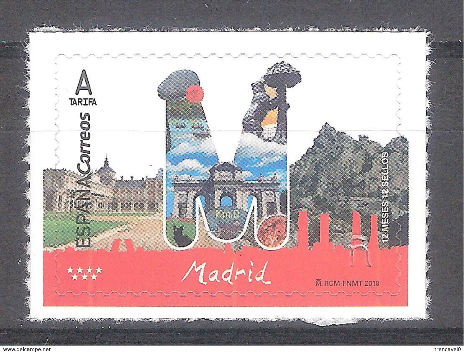 España 2018 - 1 Sello Nuevo MNH** - Madrid -Serie 12 Meses 12 Sellos-Espagne Spain Spanien Spagna - Unused Stamps