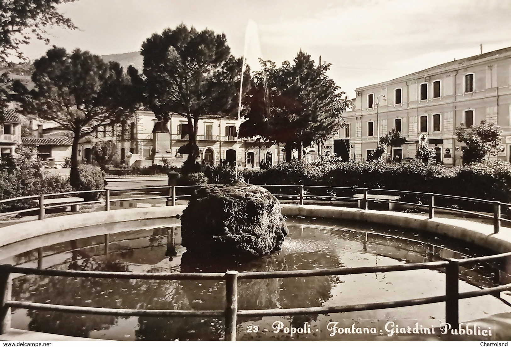 Cartolina - Popoli - Fontana - Giardini Pubblici - 1964 - Pescara