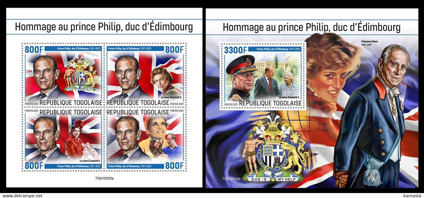 Togo 2021 Tribute To Prince Philip. (232) OFFICIAL ISSUE - Königshäuser, Adel