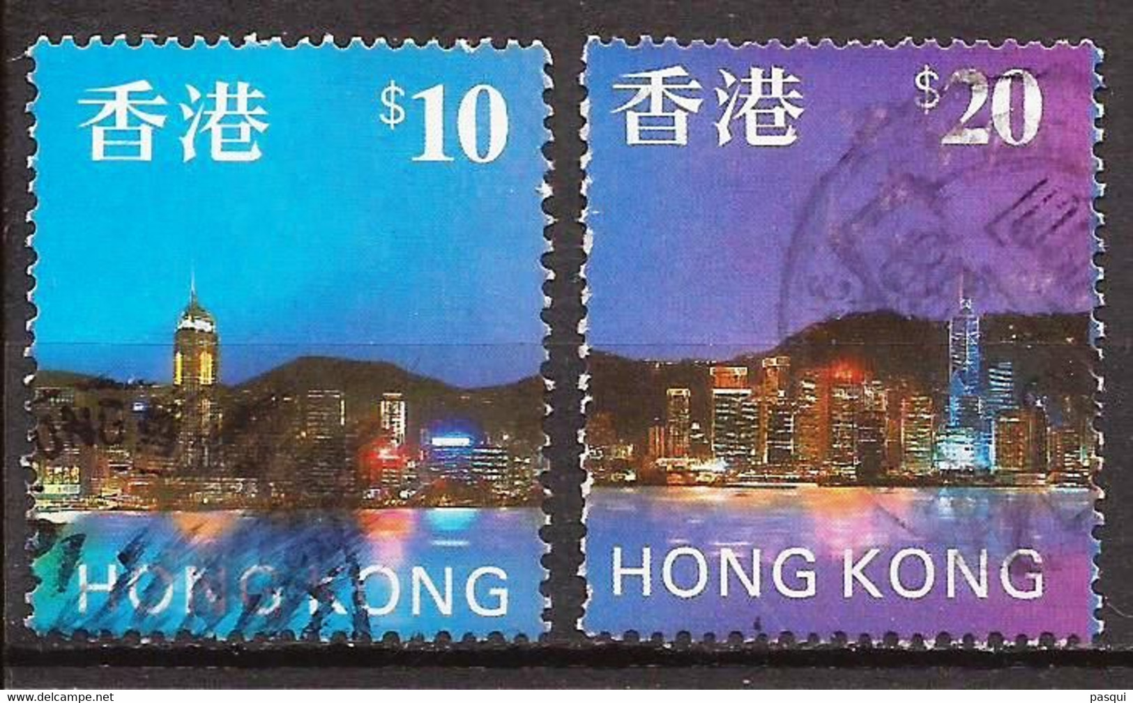 Hong Kong - Fx. 149 - Yv. 831/2 - $ 10.- Y 20.- - Vistas Panorámicas - 1997 - Ø - Used Stamps