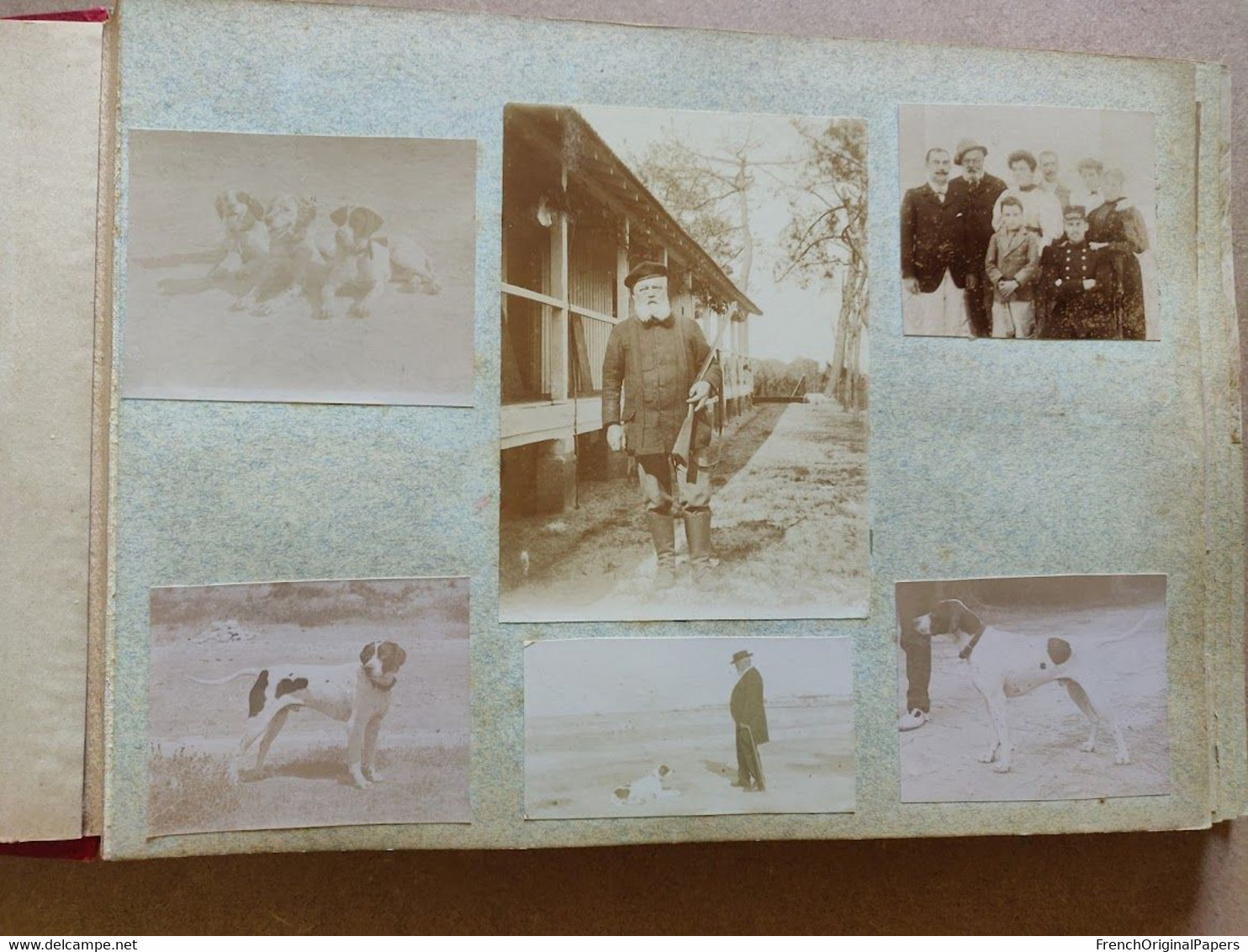 Bel Album Photos Chasse Au Bassin D' Arcachon Train Tramway Bateau Animation Chien - Château Saint Vidal Le Puy En Velay - Albums & Verzamelingen