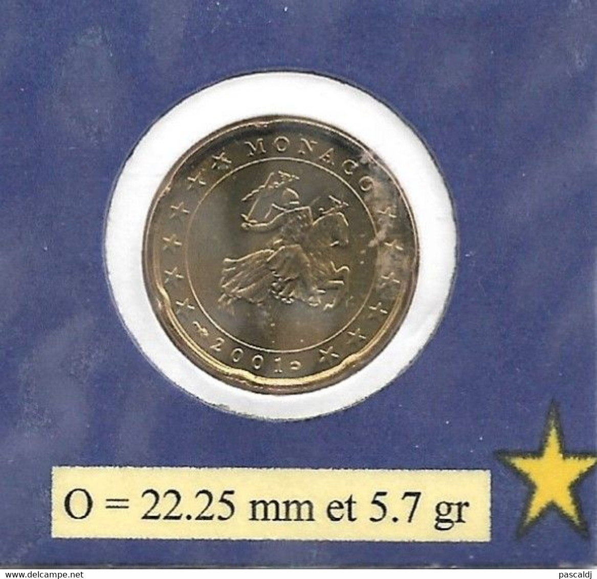 20 Cent - EURO - MONACO  - 2001 - NEUVE / UNC - SOUS 2 BLISTER - 2 Photos - Andere & Zonder Classificatie