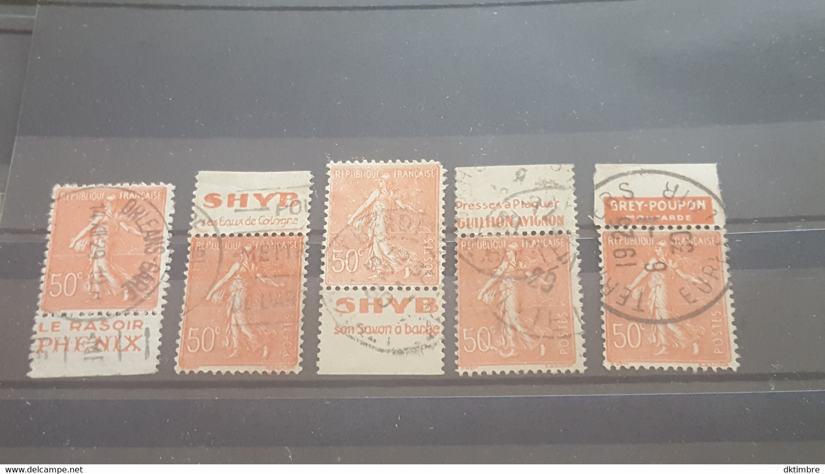 LOT551802 TIMBRE DE FRANCE OBLITERE BORD BANDE PUB - Collezioni