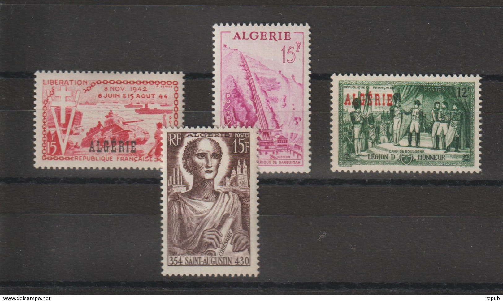 Algérie 1954 Divers 312-313, 315 Et 318 , 4 Val ** MNH - Unused Stamps