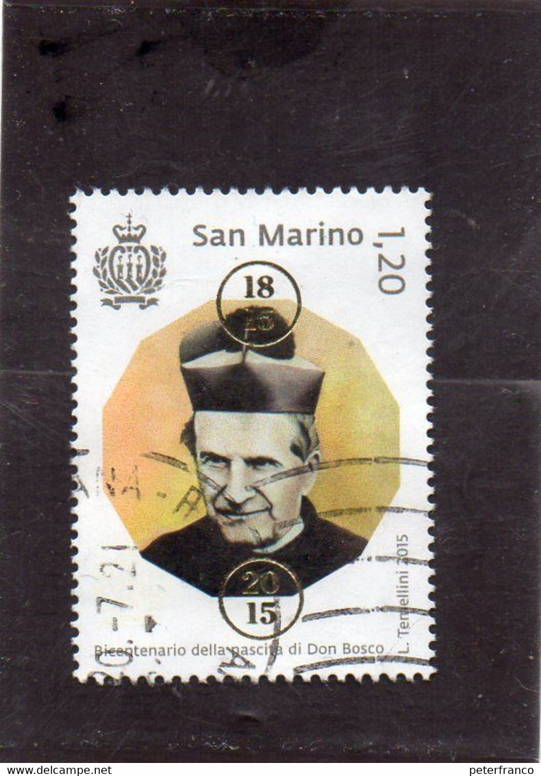 2015 San Marino - Don Giovanni Bosco - Used Stamps