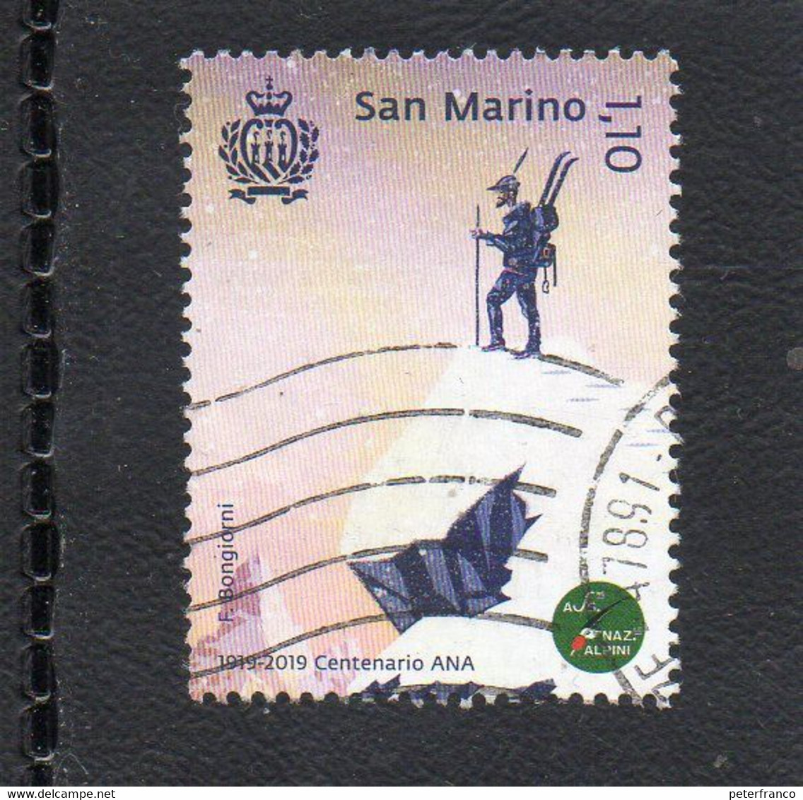 2019 San Marino - Cent. ANA - Gebruikt