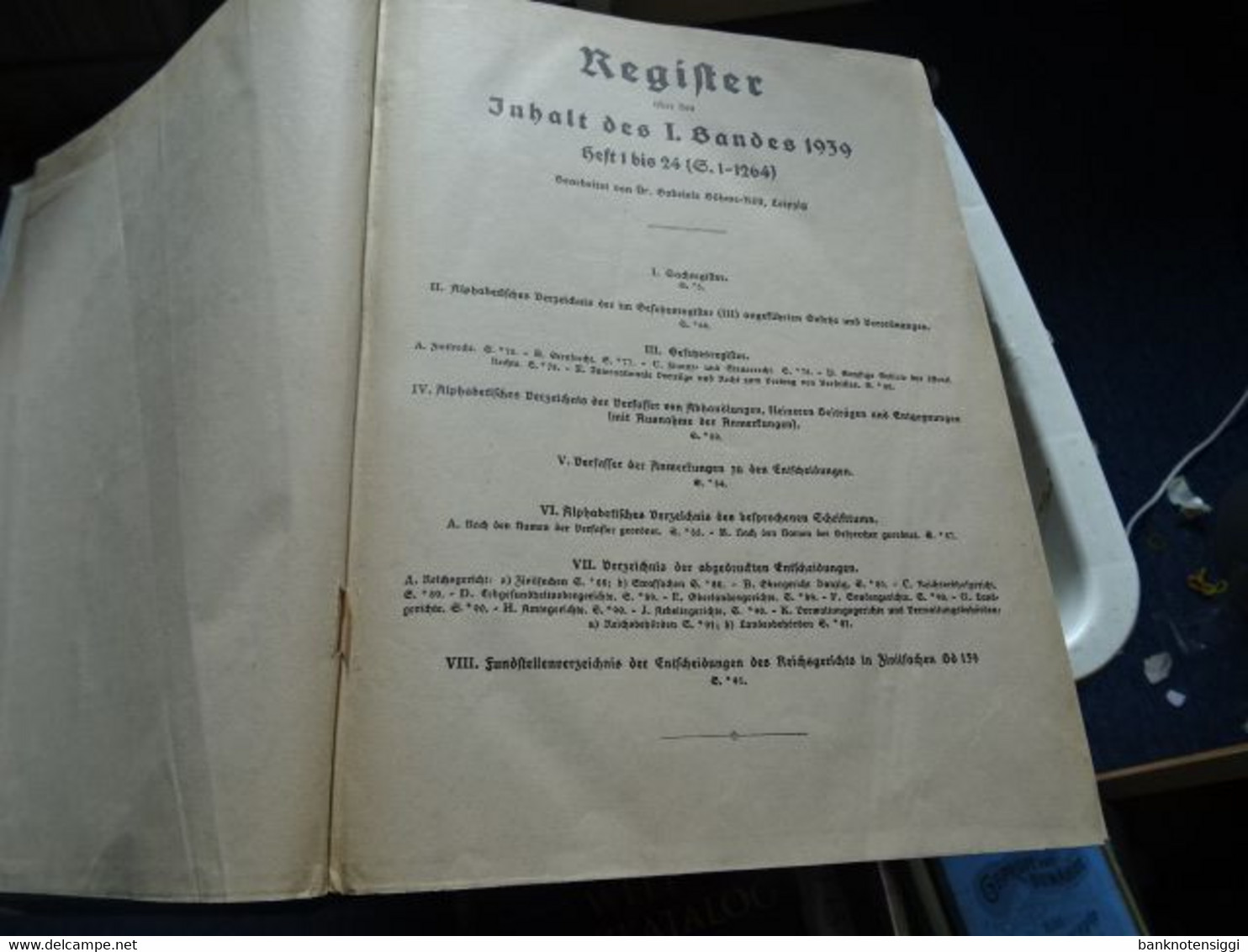 Buch "Deutsches Recht Vereinigt Mit Juristische Wochenschrift " 1939 Band 1 - Rechten