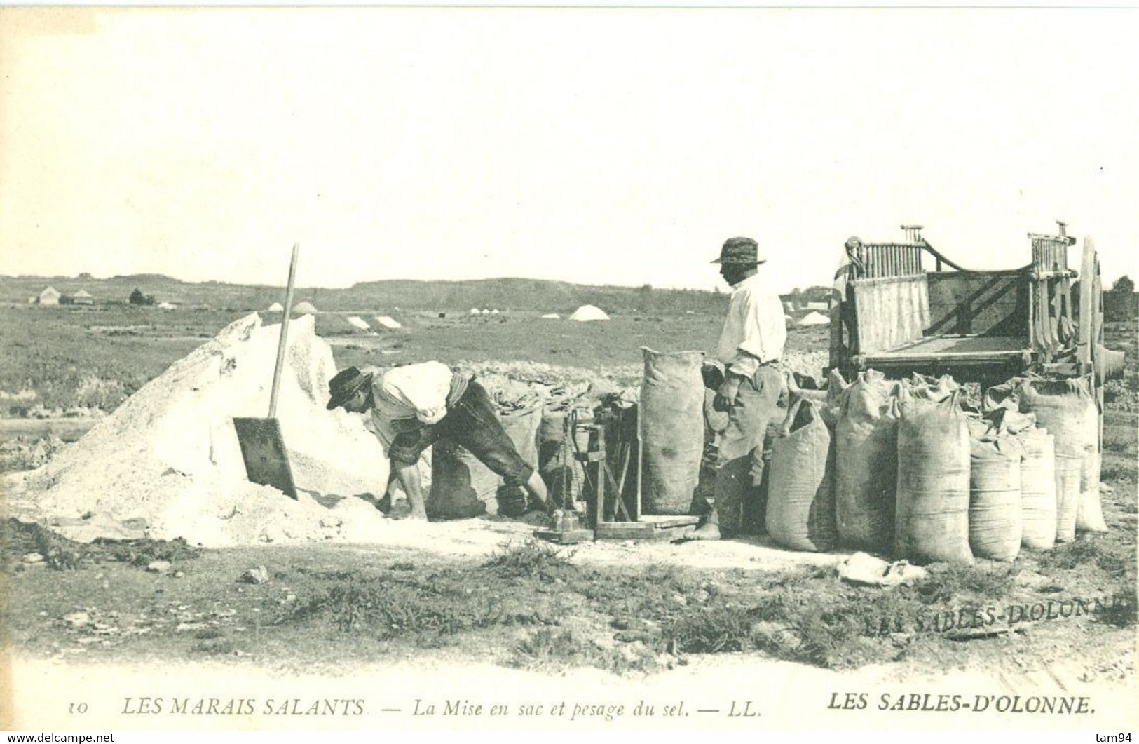 (85) Les Sables D'Olonne : La Mise En Sac Et Pesage Du Sel (animée) - Sables D'Olonne