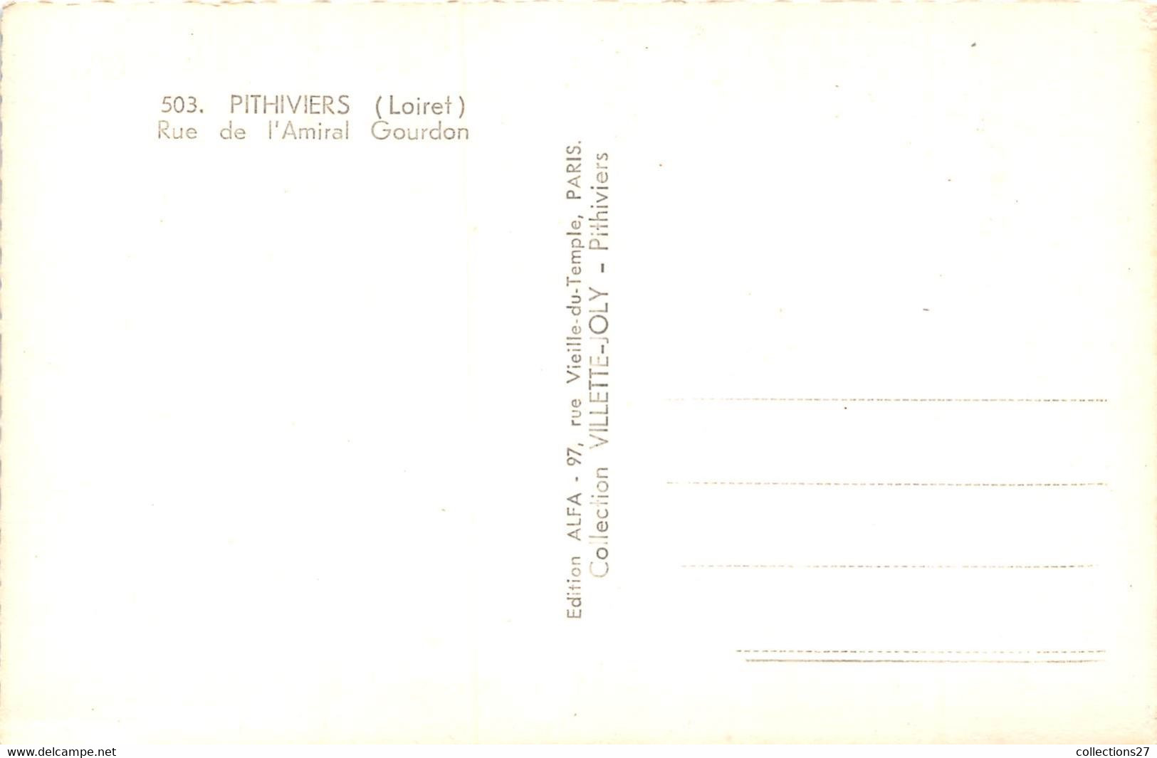 45-PITHIVIERS- RUE DE L'AMIRAL GOURDON - Pithiviers
