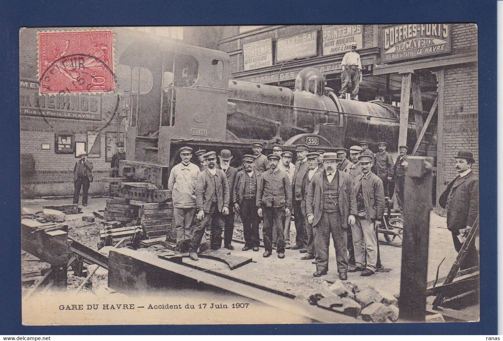 CPA [76] Seine Maritime > Le Havre > Gare Chemin De Fer Train Accident 1907 Circulé - Bahnhof