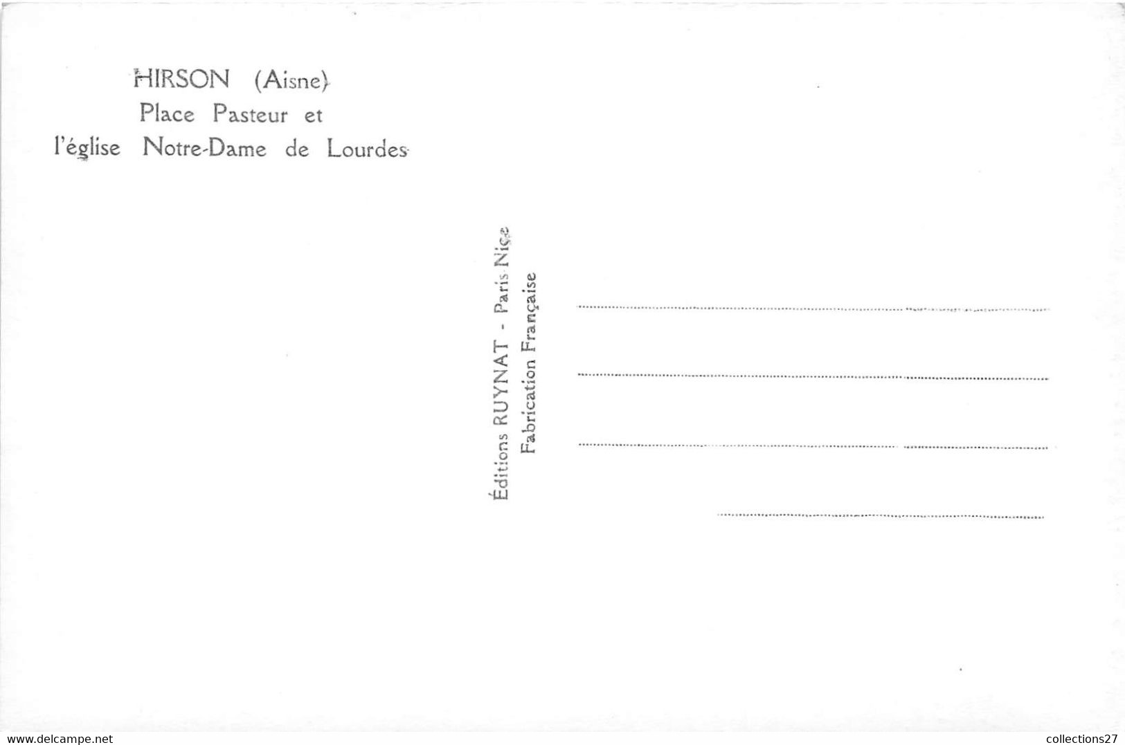 02-HIRSON- PLACE PSTEUR ET L'EGLISE NOTRE-DAME DE LOURDES - Hirson